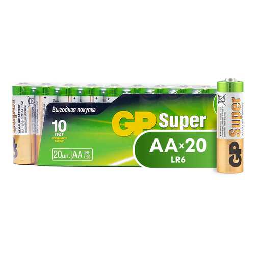 Батарейка GP Super Alkaline АА (15A-2CRVS20) 20 шт в Норд