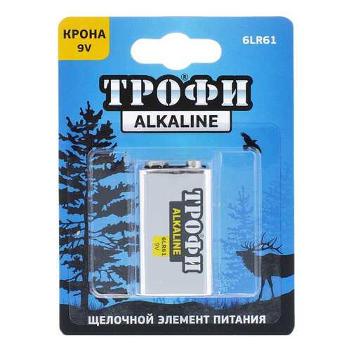 Батарейка Трофи Alkaline 6LR61-1BL C0034928 1 шт в Норд