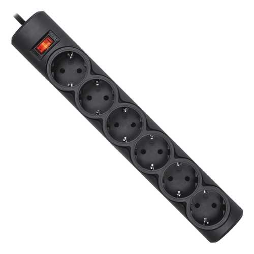 Сетевой фильтр Defender DFS 153, 6 розеток, 3 м, Black в Норд