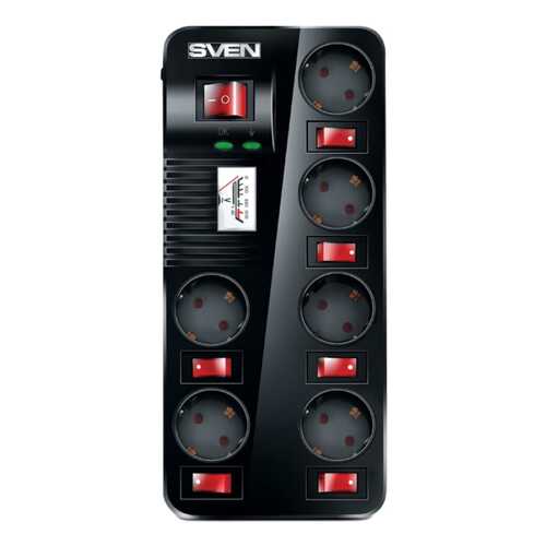 Сетевой фильтр Sven Fort Pro, 6 розеток, 1,8 м, Black в Норд